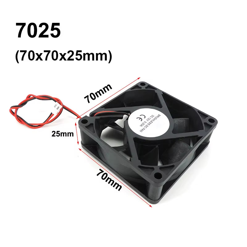 4010 12025 8010 30Mm Dc 5V 12V 24V Cooling Fan Brushless Motor Case Quiet 40MM 50MM 60MM 70MM 80MM 90MM 120MM for 3D Print 2PIN