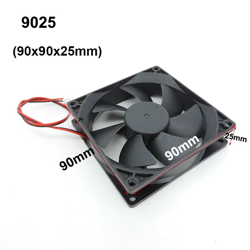 4010 12025 8010 30Mm Dc 5V 12V 24V Cooling Fan Brushless Motor Case Quiet 40MM 50MM 60MM 70MM 80MM 90MM 120MM for 3D Print 2PIN