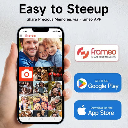 Christmas Gift Frameo 10.1 Inch Wifi Digital Picture Frame，1280 * 800IPS HD Cloud Smart Digital Photo Frame,32Gb Storage,