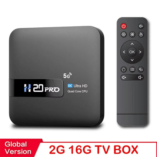 H20PRO Smart TV Box Wifi6 Android 10 6K 4K 3D Media Player TV Box Android 2.4G&5G WIFI Very Fast 1080P Set Top Box