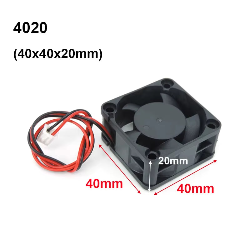 4010 12025 8010 30Mm Dc 5V 12V 24V Cooling Fan Brushless Motor Case Quiet 40MM 50MM 60MM 70MM 80MM 90MM 120MM for 3D Print 2PIN