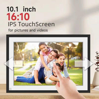 Christmas Gift Frameo 10.1 Inch Wifi Digital Picture Frame，1280 * 800IPS HD Cloud Smart Digital Photo Frame,32Gb Storage,