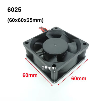 4010 12025 8010 30Mm Dc 5V 12V 24V Cooling Fan Brushless Motor Case Quiet 40MM 50MM 60MM 70MM 80MM 90MM 120MM for 3D Print 2PIN