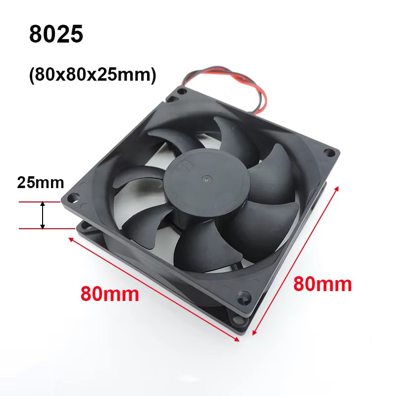4010 12025 8010 30Mm Dc 5V 12V 24V Cooling Fan Brushless Motor Case Quiet 40MM 50MM 60MM 70MM 80MM 90MM 120MM for 3D Print 2PIN