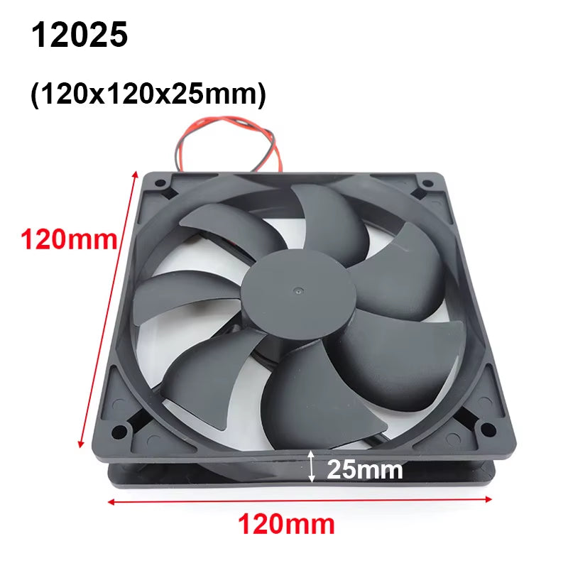 4010 12025 8010 30Mm Dc 5V 12V 24V Cooling Fan Brushless Motor Case Quiet 40MM 50MM 60MM 70MM 80MM 90MM 120MM for 3D Print 2PIN