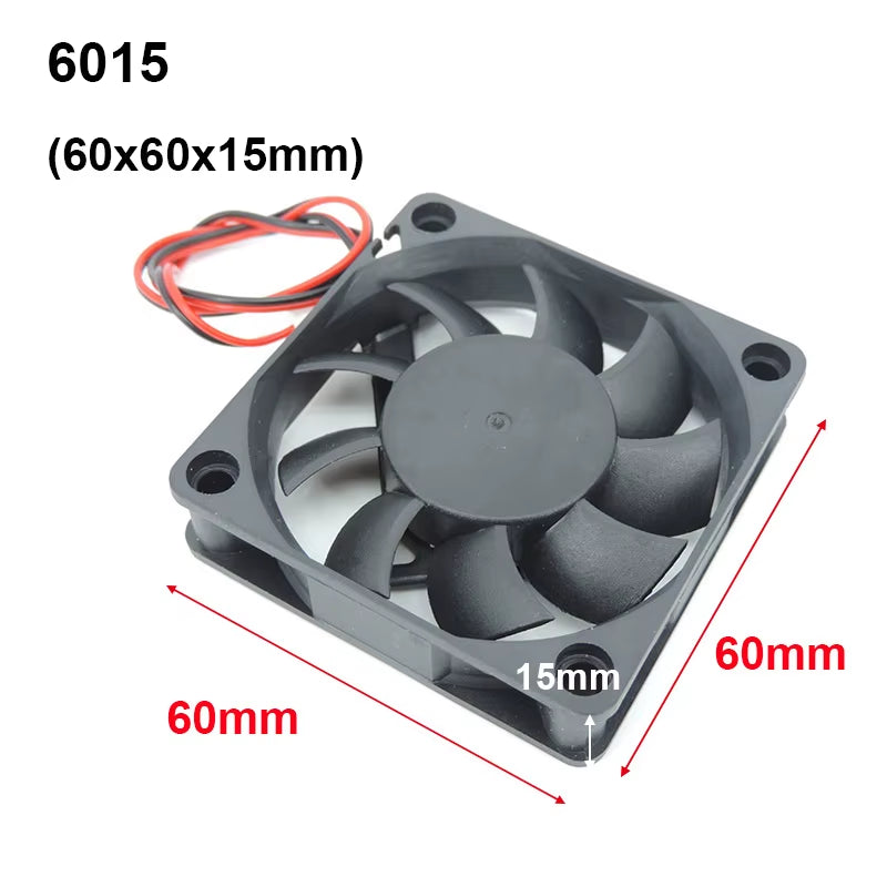 4010 12025 8010 30Mm Dc 5V 12V 24V Cooling Fan Brushless Motor Case Quiet 40MM 50MM 60MM 70MM 80MM 90MM 120MM for 3D Print 2PIN
